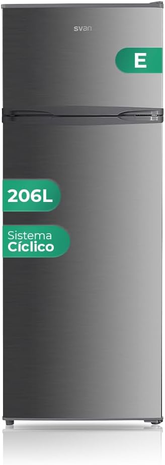 Svan SF145503EX - Frigorífico estándar inox 2 puertas - 206 litros - LED interior clase E-Simonninest