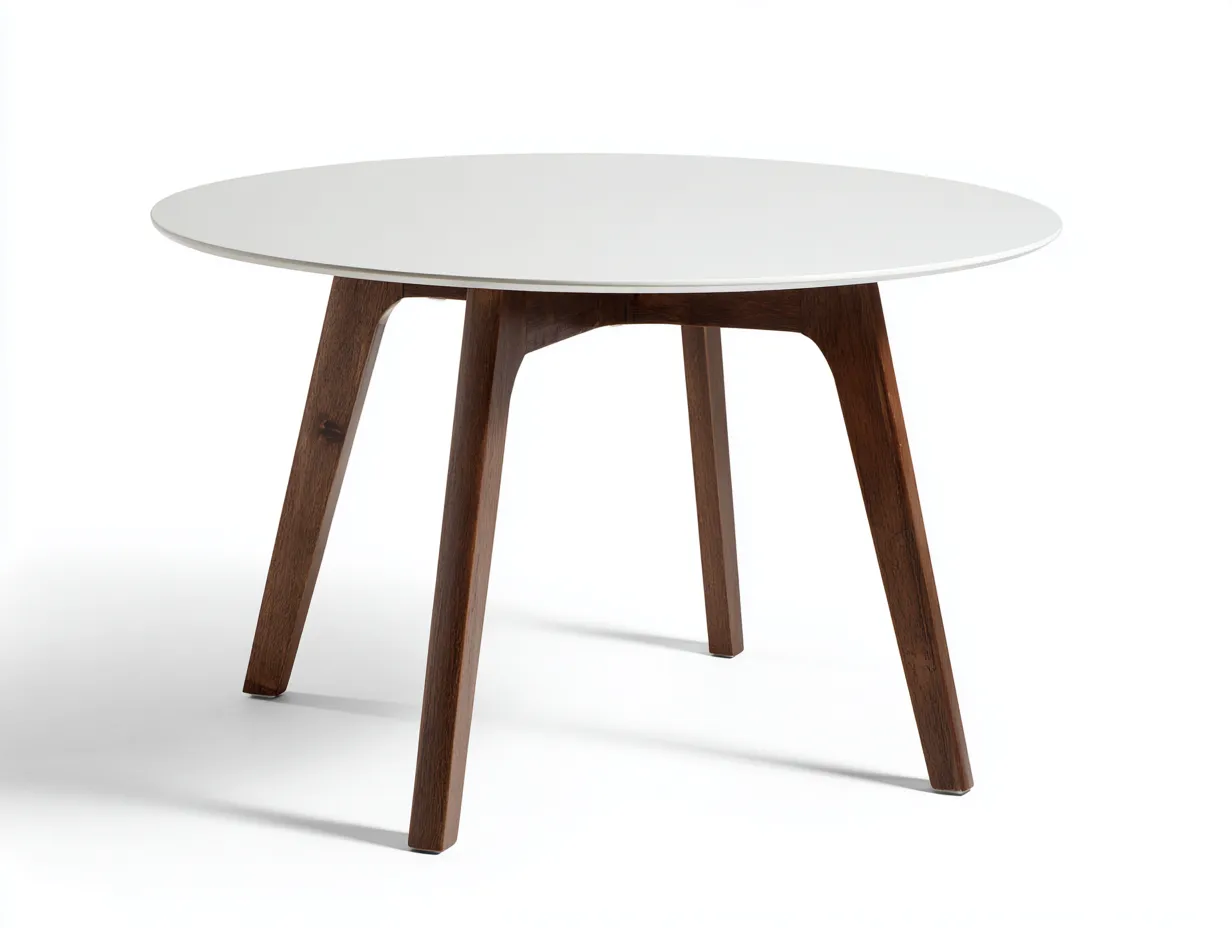 Mesa de comedor ovalada de madera 180x110x76 cm - nogal oscuro - para comedor - patas cónicas con acentos dorados
