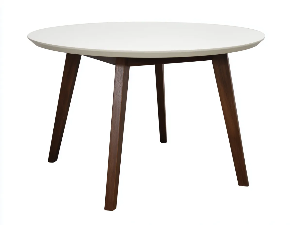 Mesa de comedor ovalada de madera 175x100x75 cm - nogal natural - para comedor - diseño orgánico de perfil fino