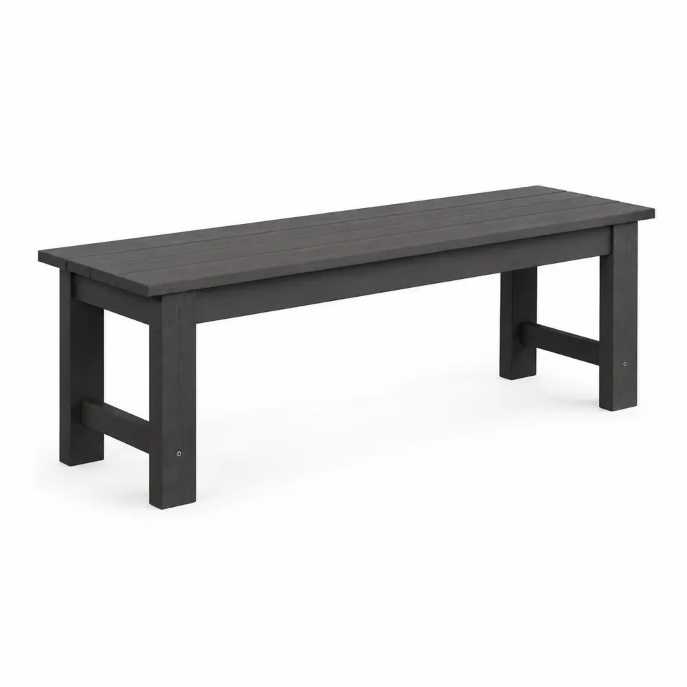 Banco de madera negro 150x40x45 cm-Cosyloftea