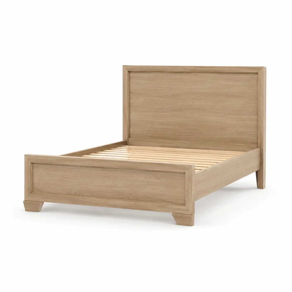 Cama de Madera Maciza de Roble 200x160 cm-Cosyloftea