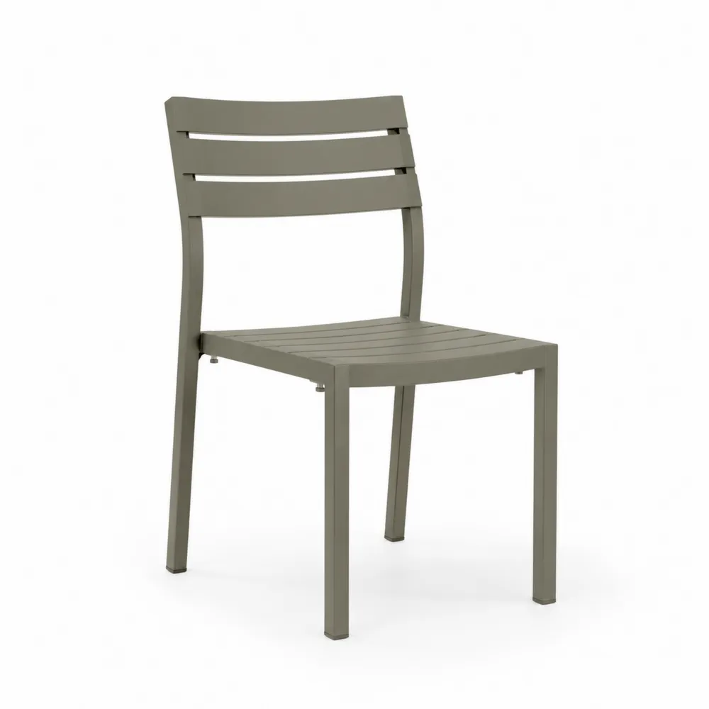 Silla de comedor de acero gris antracita 45x52x85 cm-Cosyloftea