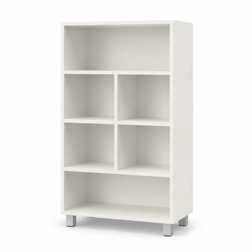 Estantería de Madera Blanca 6 Compartimentos-Cosyloftea