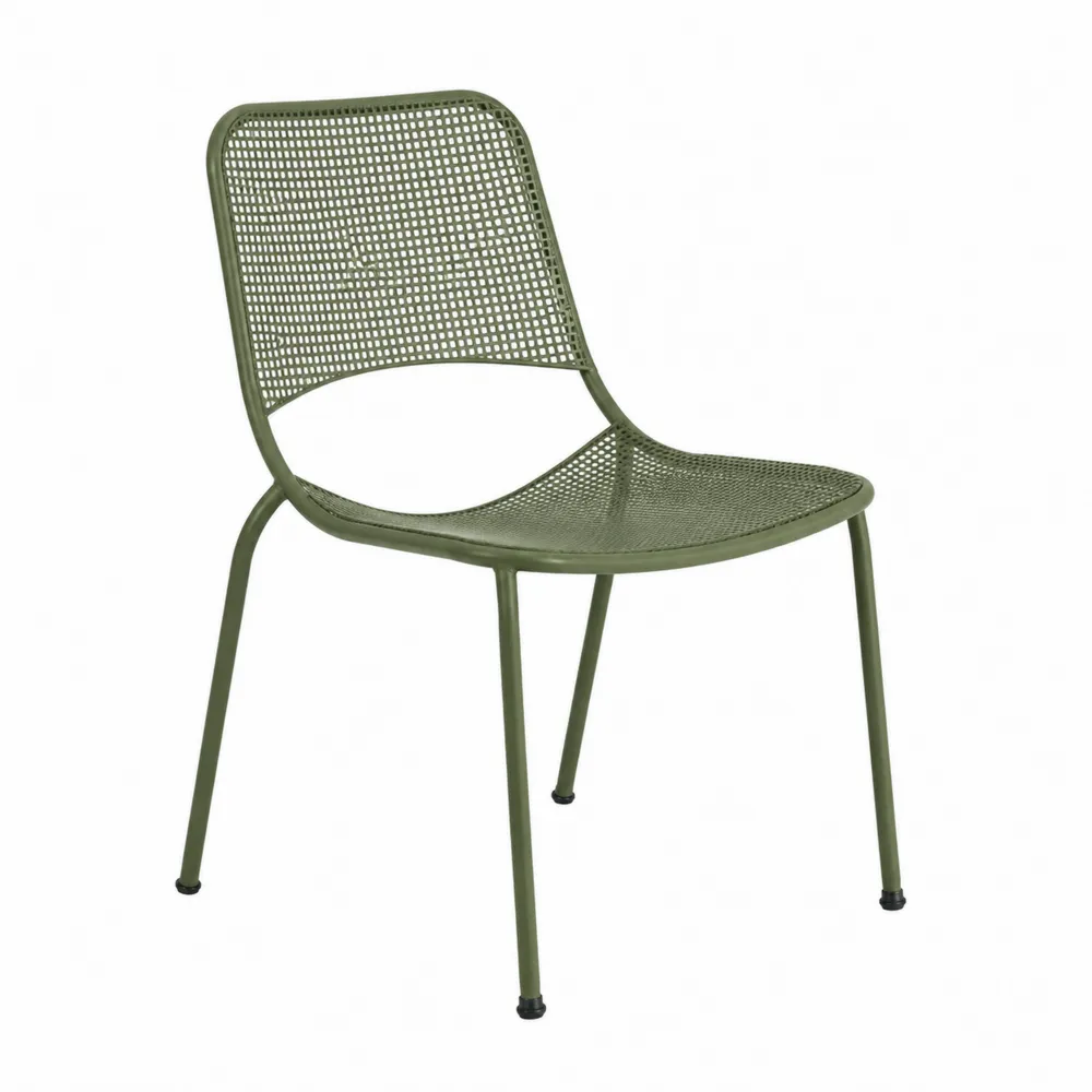 Silla de metal verde para uso exterior e interior-Cosyloftea