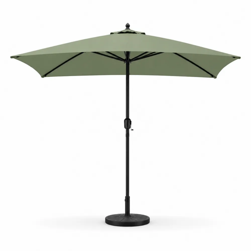 Sombrilla de Aluminio con Tela de Poliéster Verde 2.7m para Exterior-Cosyloftea