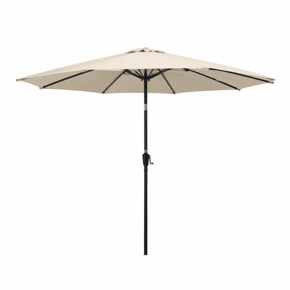 Sombrilla Redonda de Aluminio y Poliéster 300 cm Beige-Cosyloftea