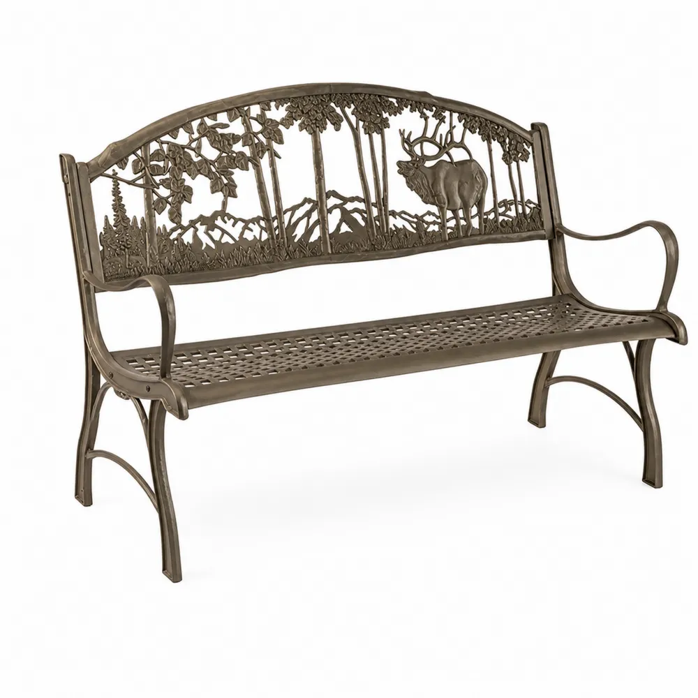 Banco de jardín de aluminio decorativo-Cosyloftea