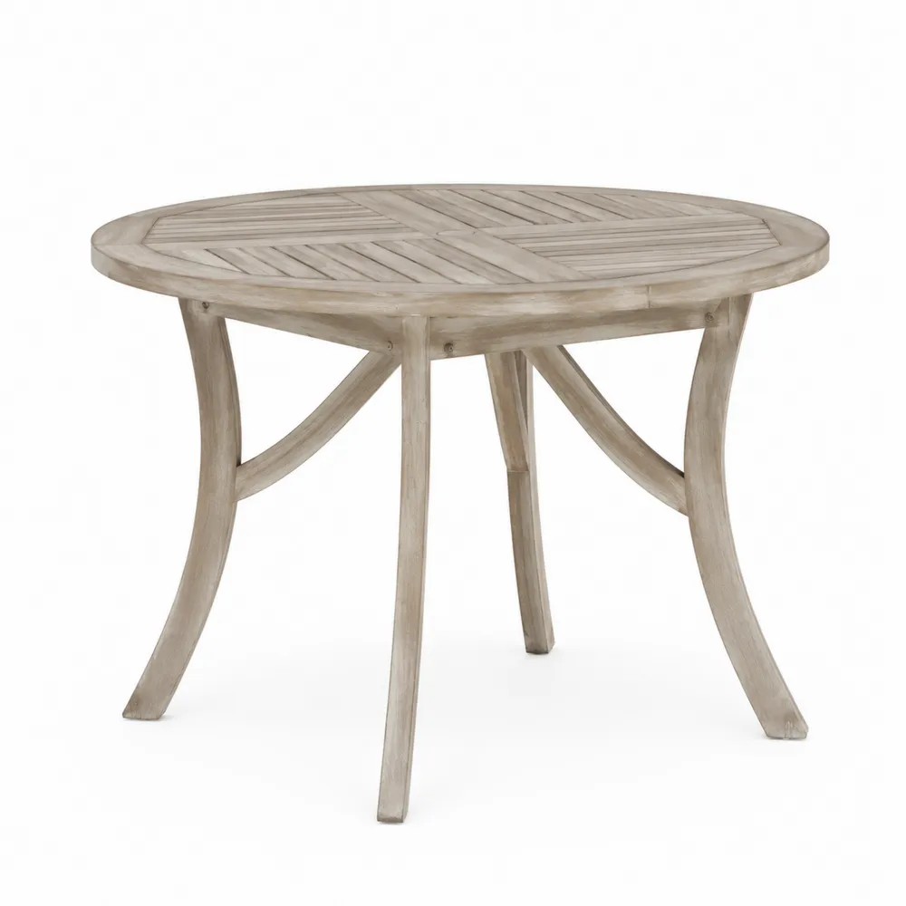 Mesa redonda de madera de teca-Cosyloftea