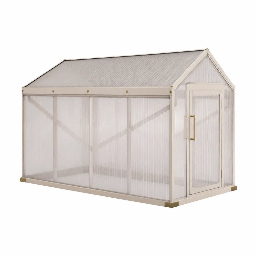 Invernadero de aluminio y policarbonato 250x130x170 cm-Cosyloftea