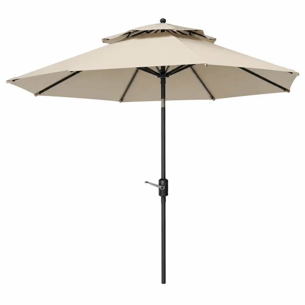 Sombrilla de Aluminio y Poliéster de 300 cm Beige-Cosyloftea