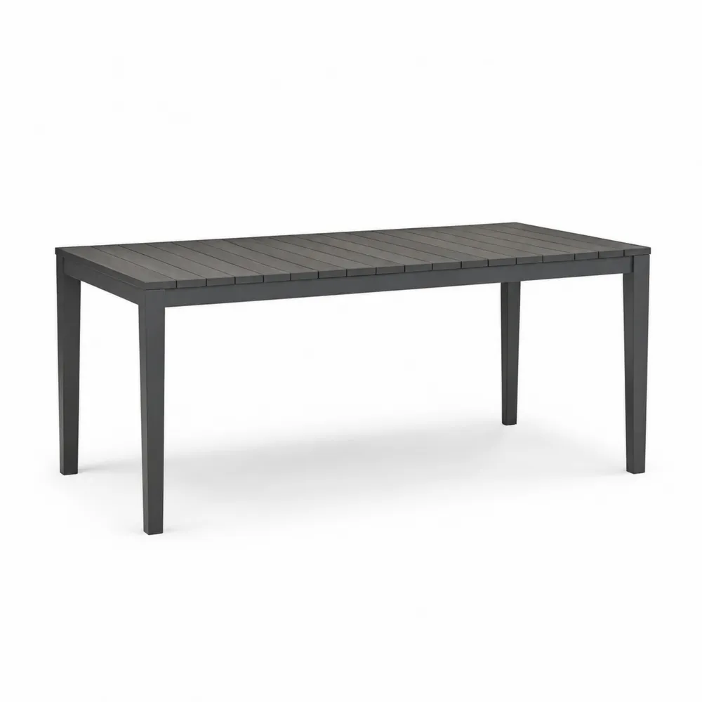 Mesa de comedor de aluminio antracita 200x100x76 cm-Cosyloftea
