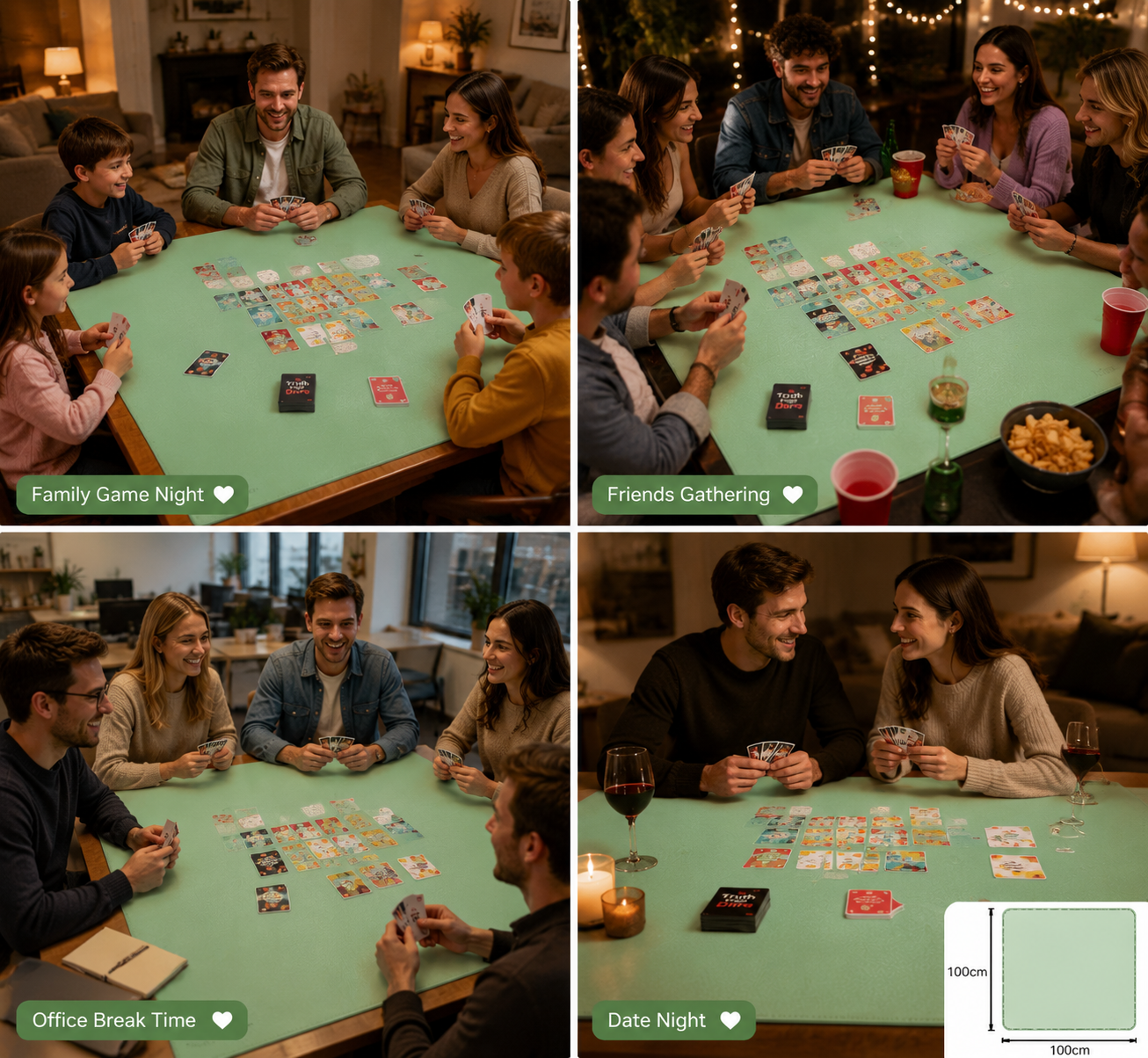 Game Night Mat – Large Card Game Desk Pad for Board Games & Party Games