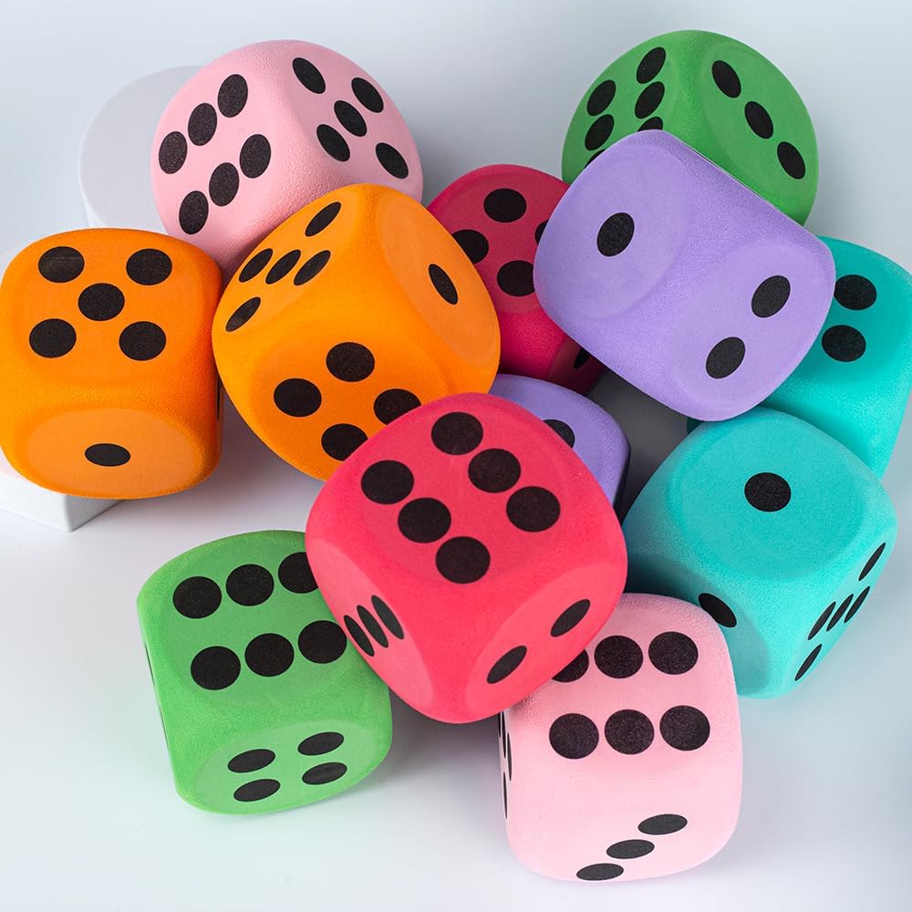 6PCS Soft Foam Dice for Games