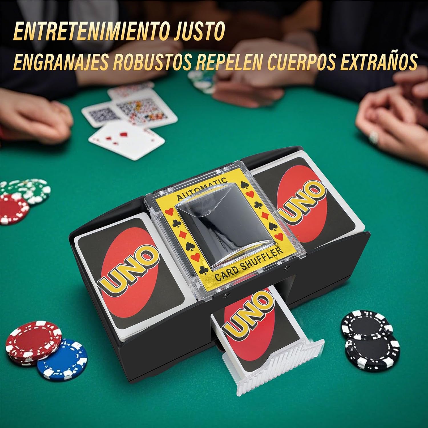 Automatic Electric Card Shuffler – Poker Card Mixer with 2 Decks of Playing Cards