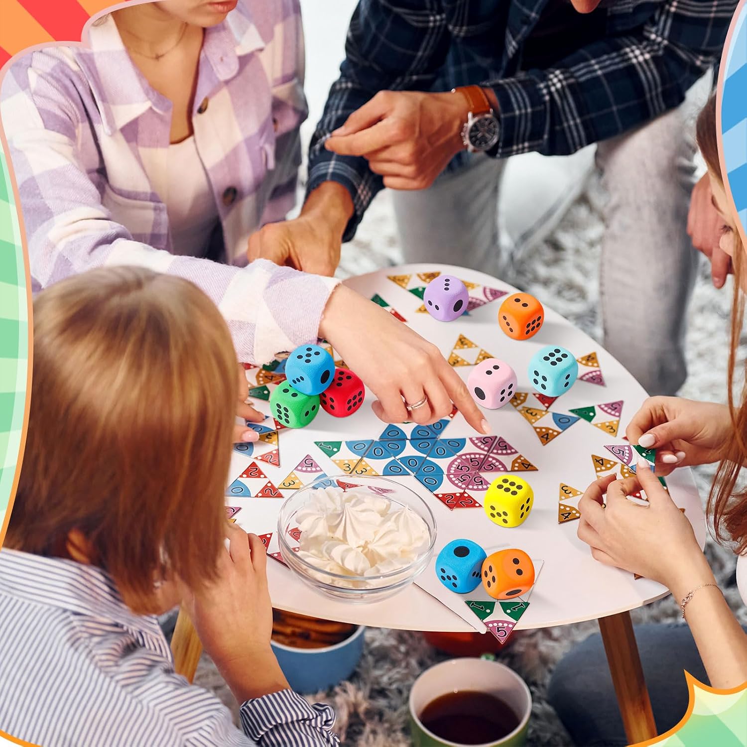 6PCS Soft Foam Dice for Games