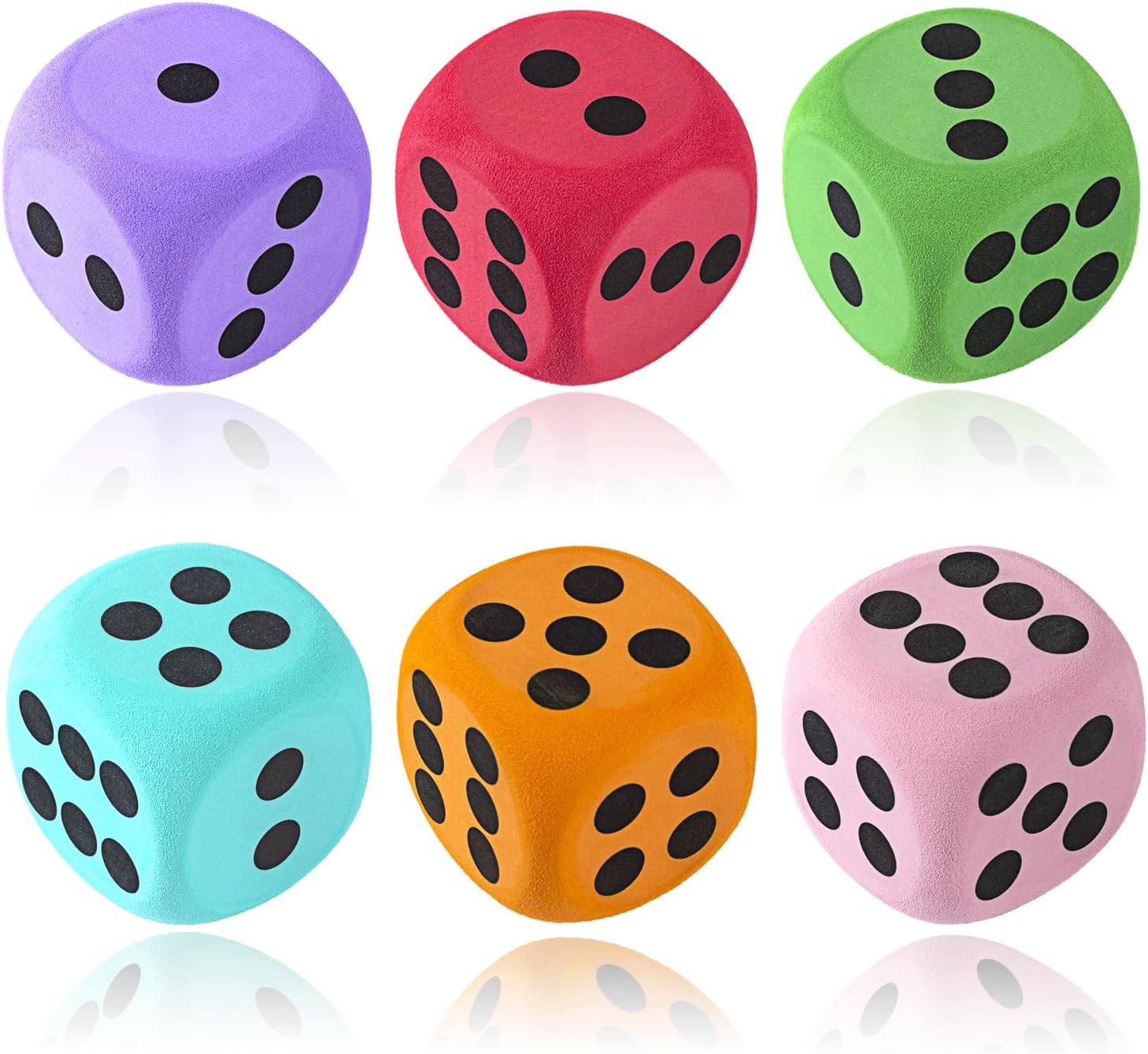 6PCS Soft Foam Dice for Games
