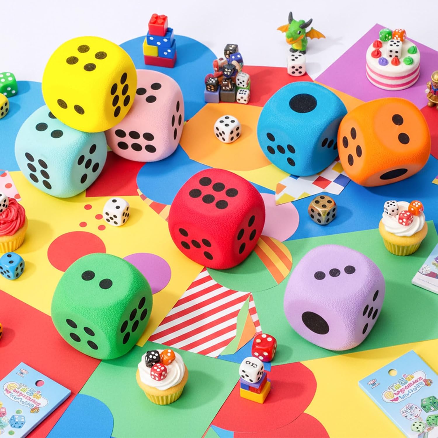 6PCS Soft Foam Dice for Games