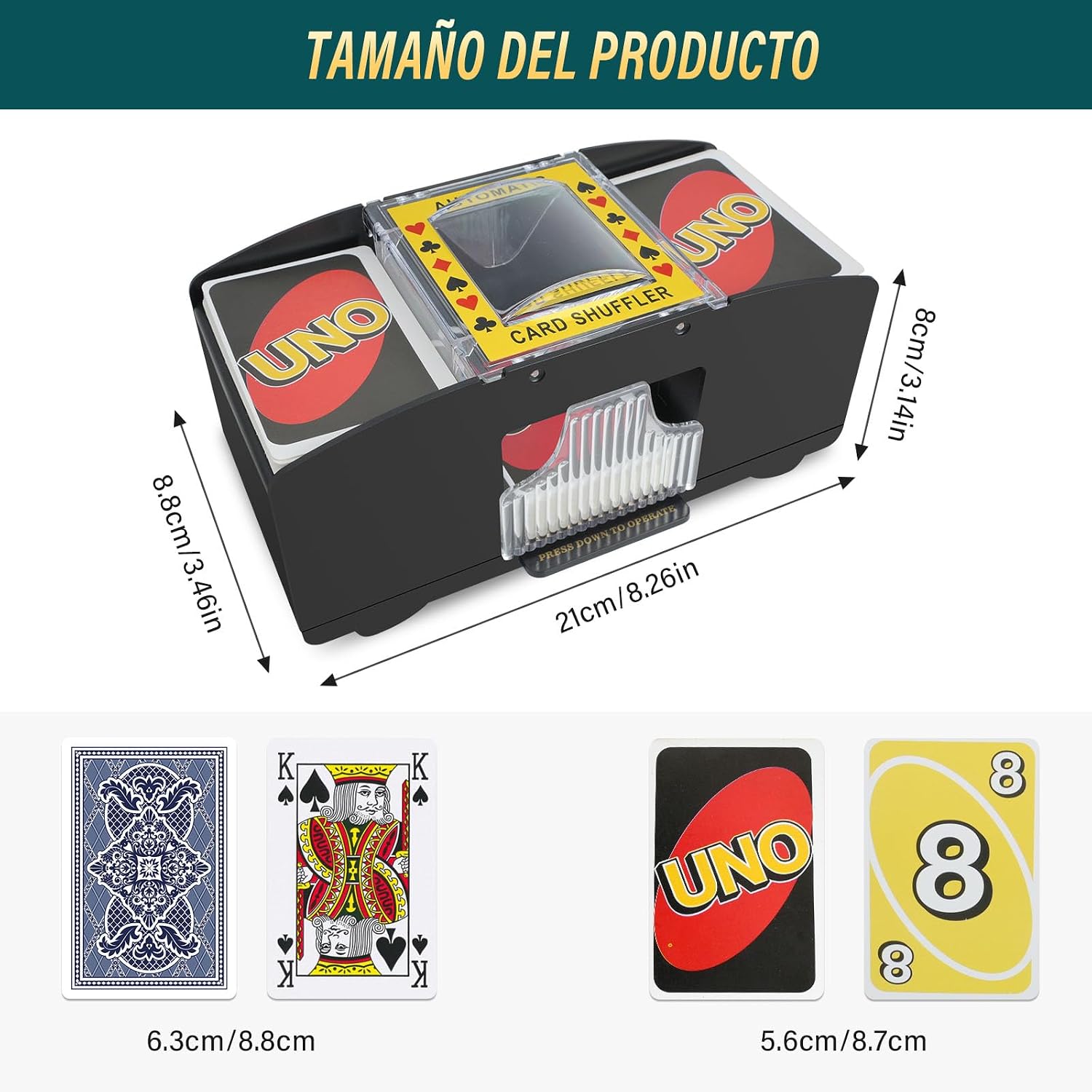 Automatic Electric Card Shuffler – Poker Card Mixer with 2 Decks of Playing Cards