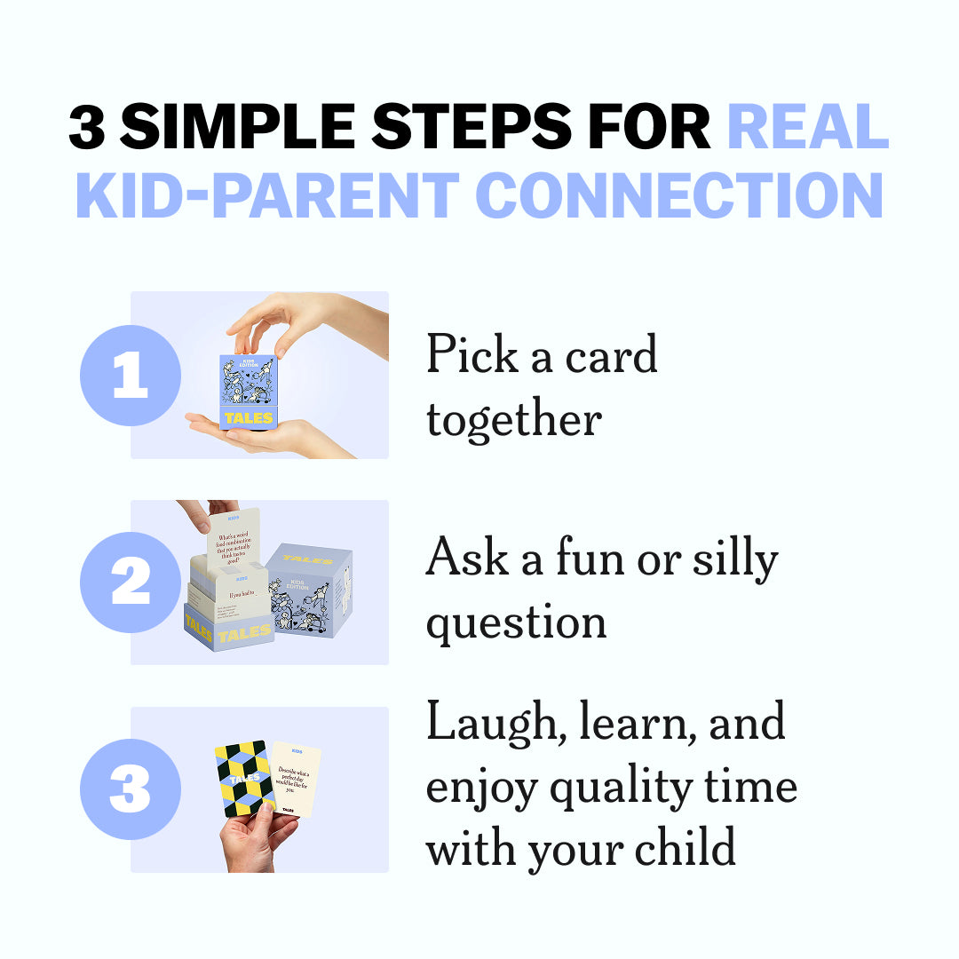 TALES Kids Edition Card Game – Fun Conversation Starters for Kids' learning