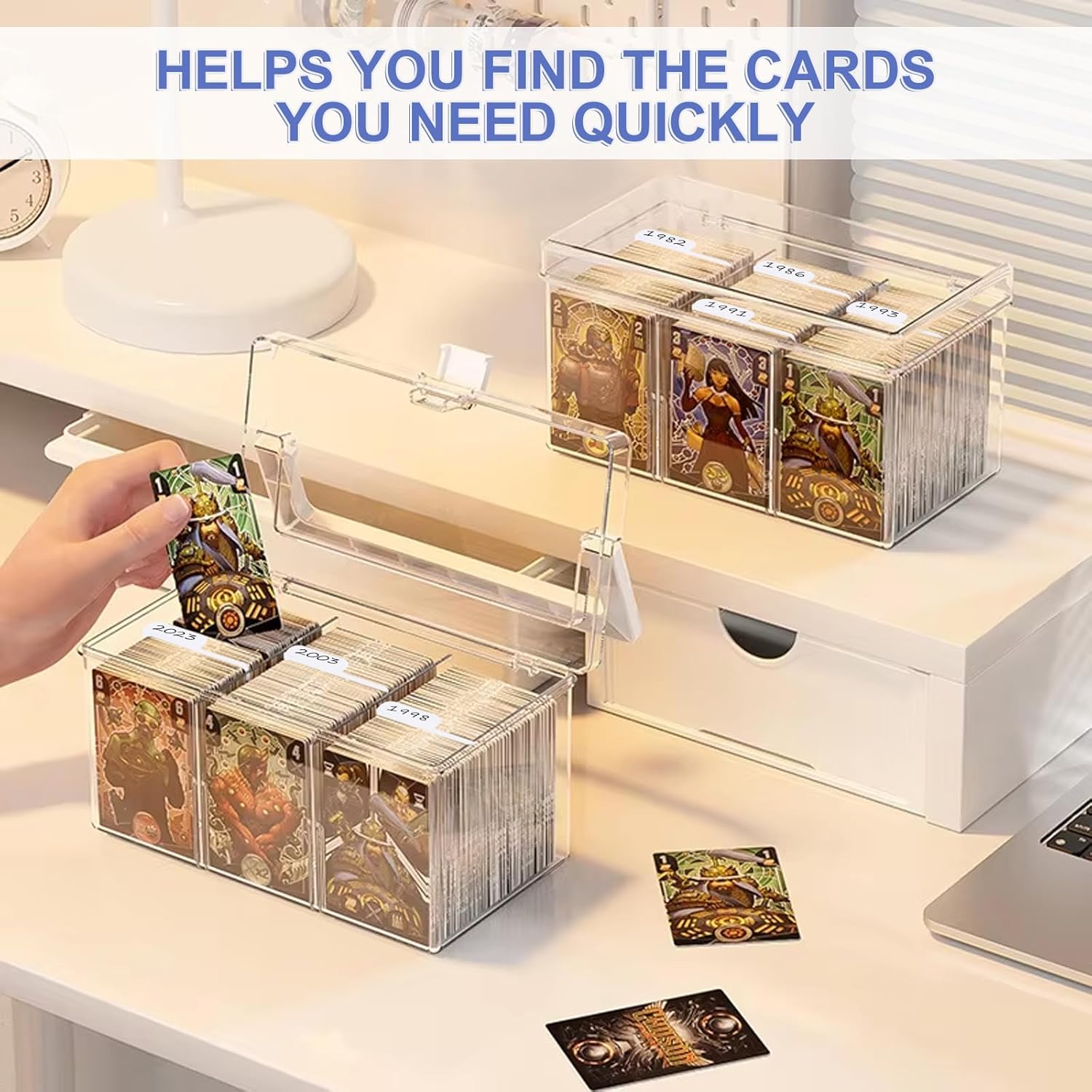 Clear TCG Card Storage Case – Protective Display Box for Trading Card Collections