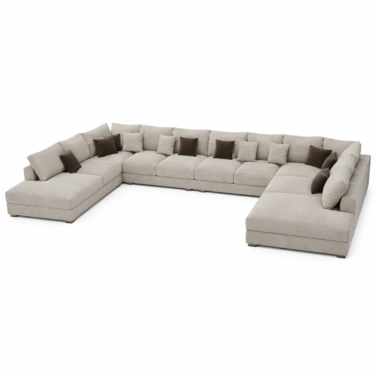 Gro?es U-f?rmiges Ecksofa aus Stoff