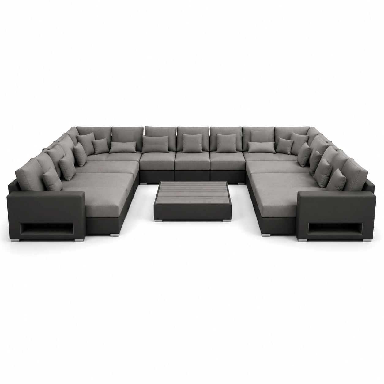 Gro?es Outdoor-Ecksofa mit Rattan