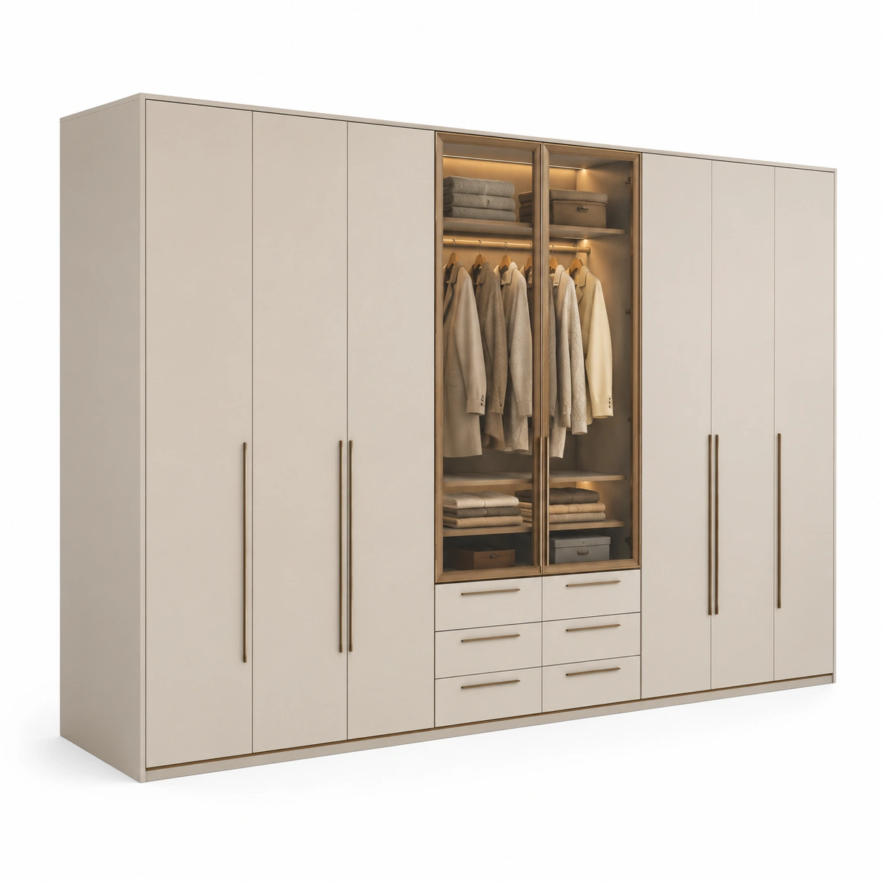 Kleiderschrank Modern Beige