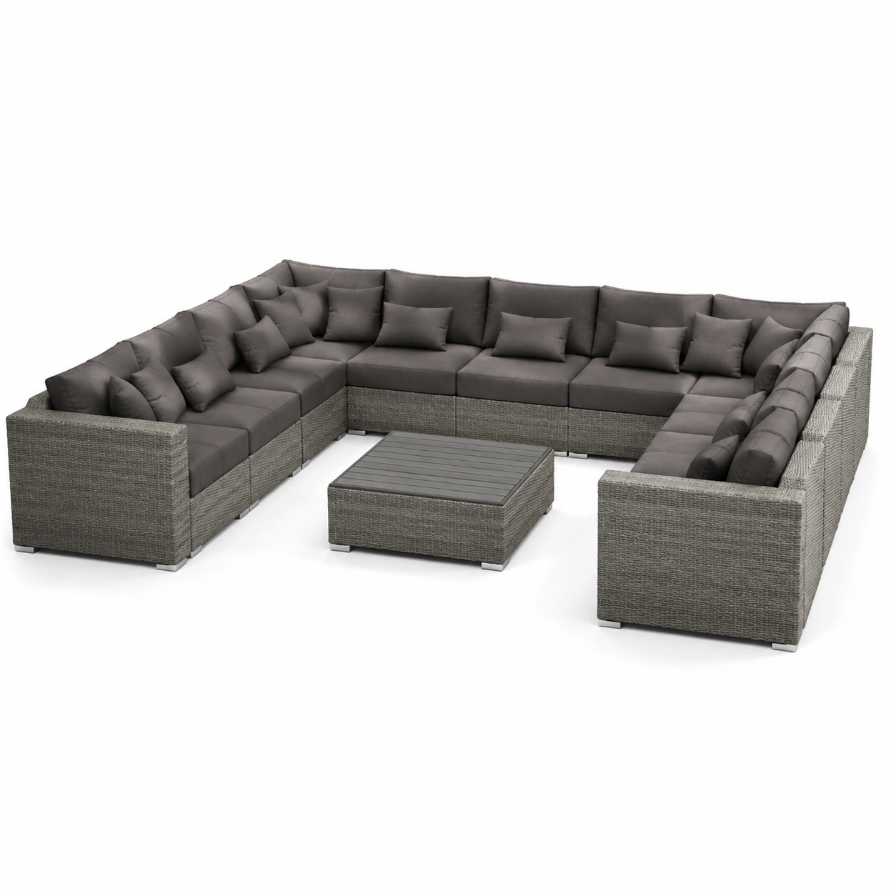 Garten Ecksofa Grau
