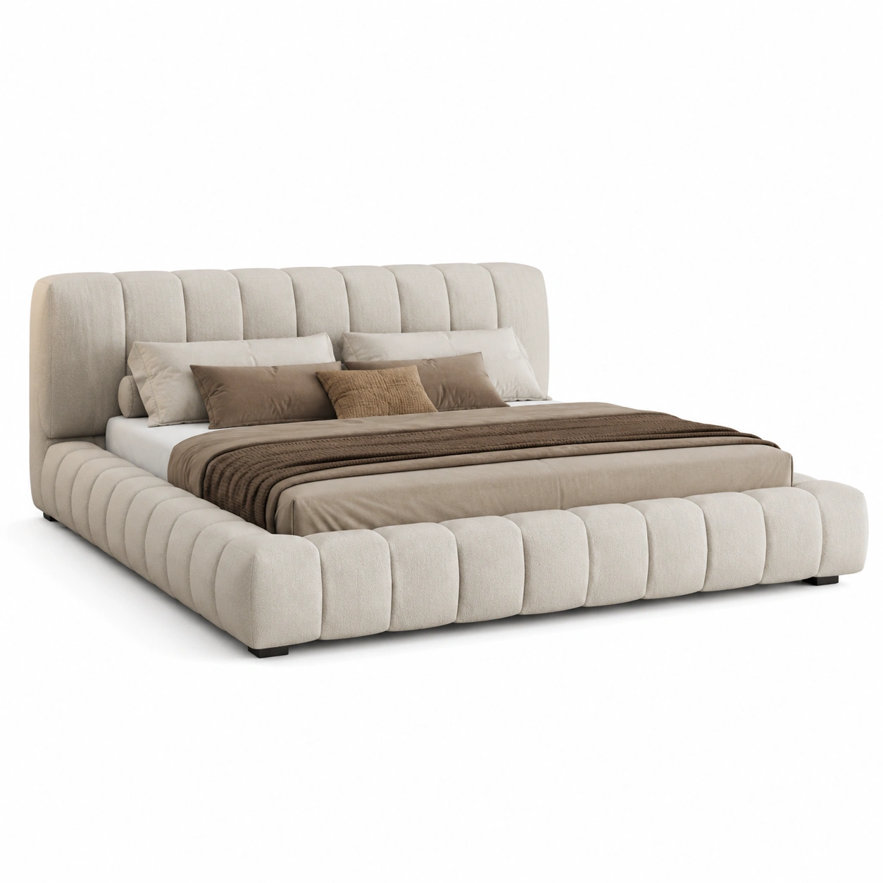 Polsterbett Hellbeige Deluxe