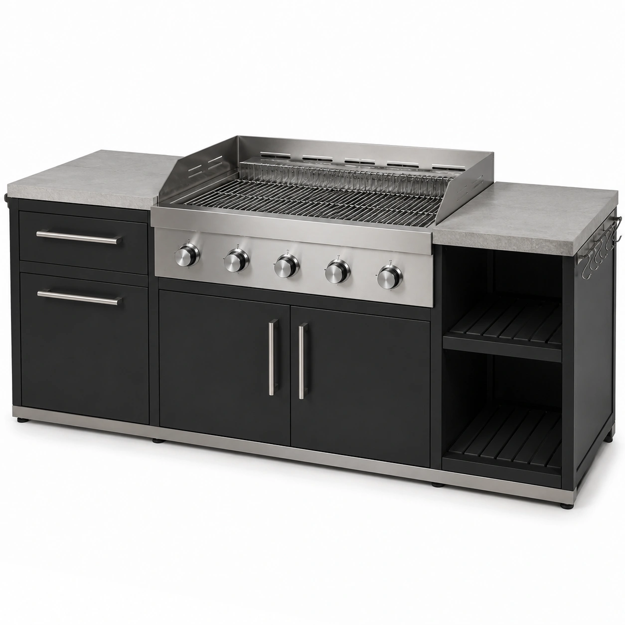 XXL Gasgrill mit Seitentischen