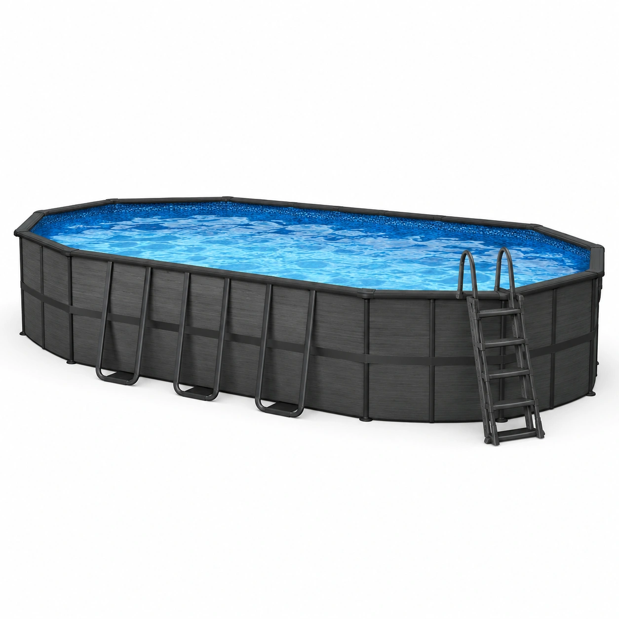 Ovaler Aufstellpool Gartenpool 600x300x120 cm
