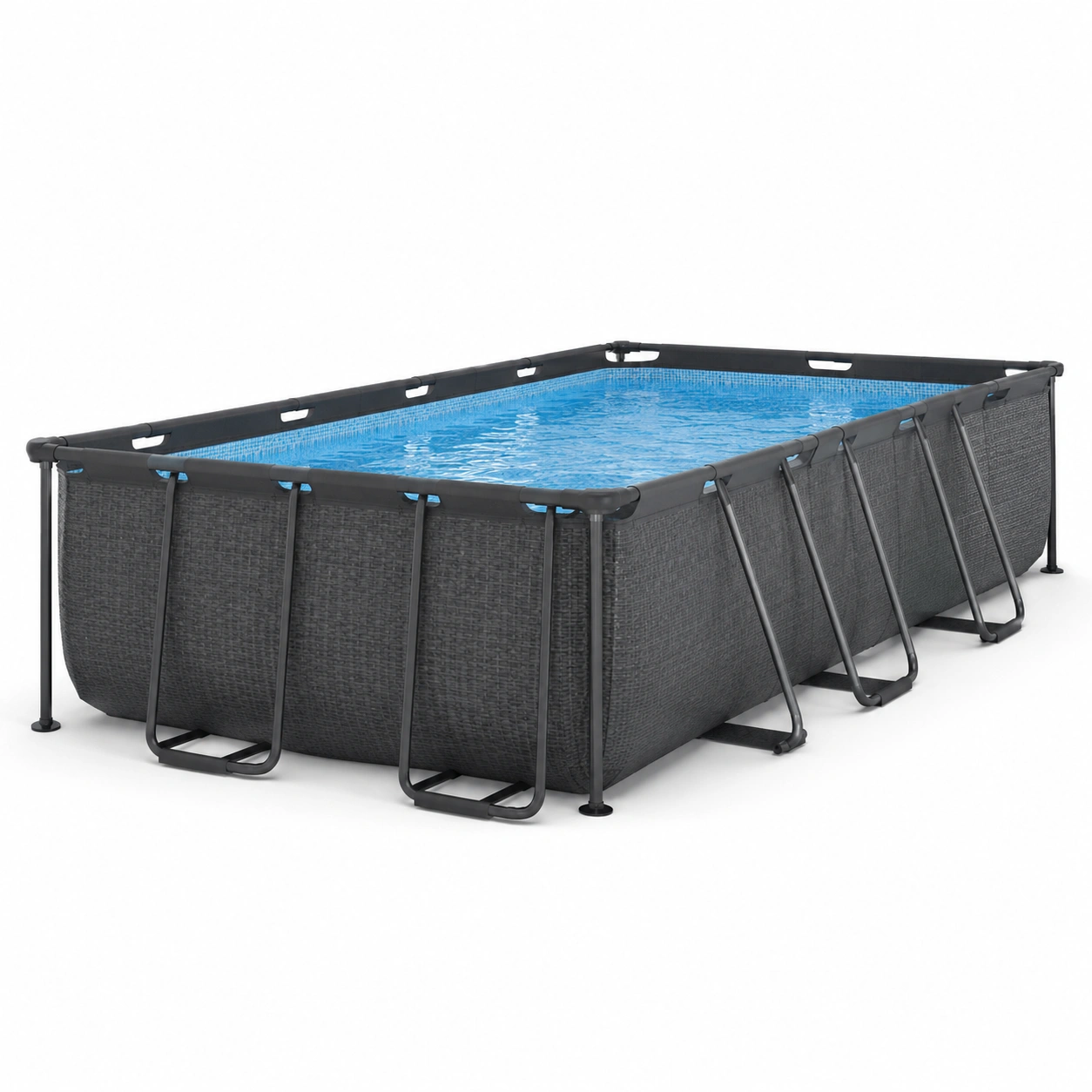 Rechteckiger Pool mit Steinoptik 600x300x120 cm