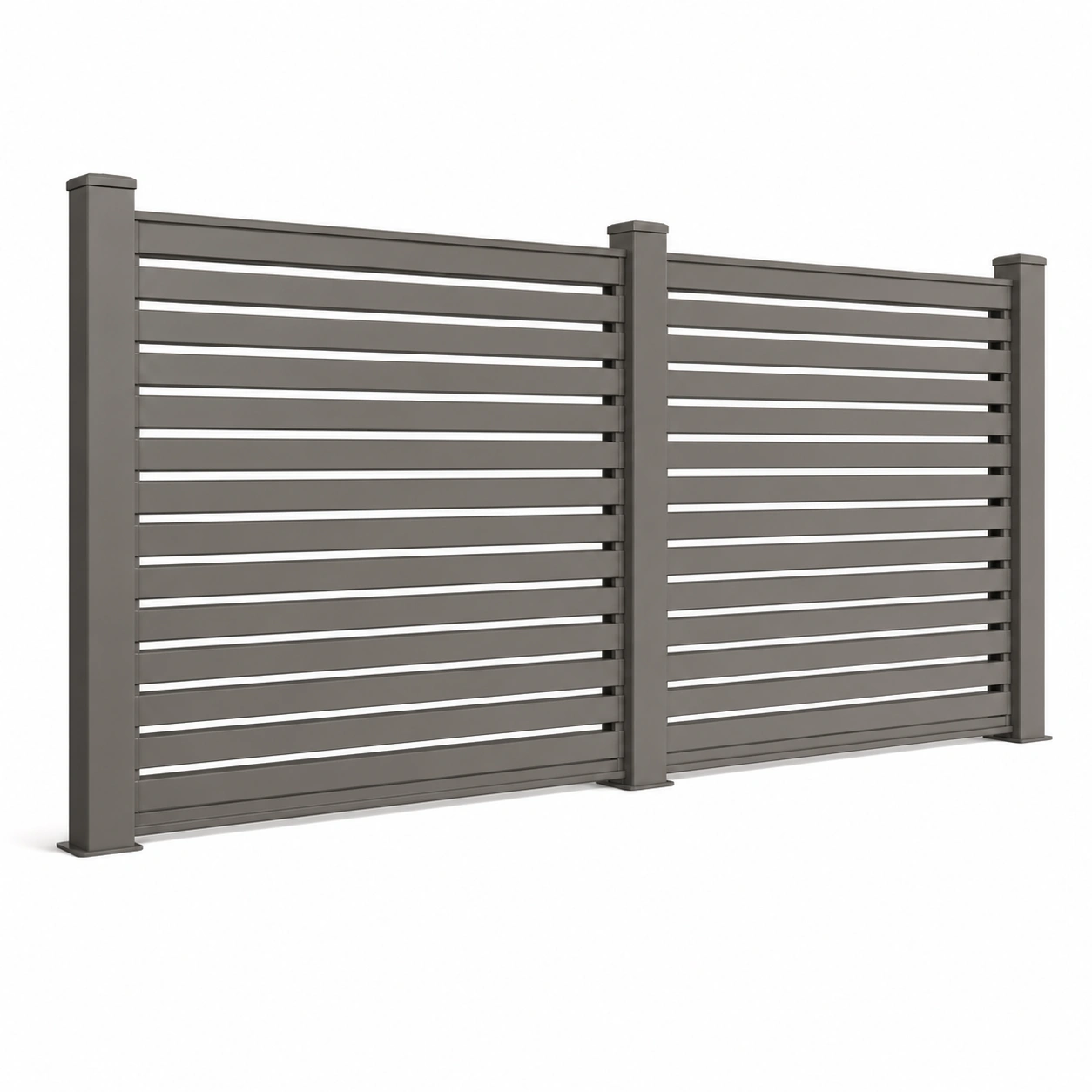 Moderner Gartenzaun Taupe