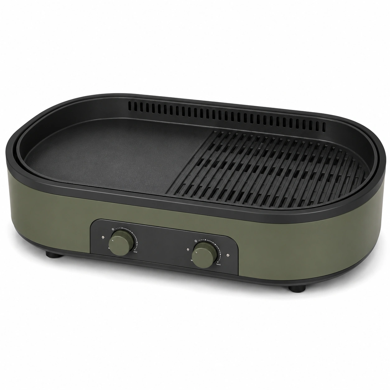 Moderner Elektrogrill Schwarz Gruen
