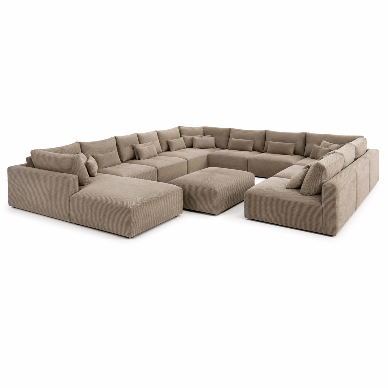 Modernes Wohnlandschaft Sofa Beige