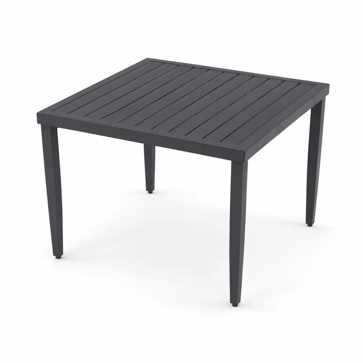 Mesa cuadrada de aluminio en color Negro de 90 cm