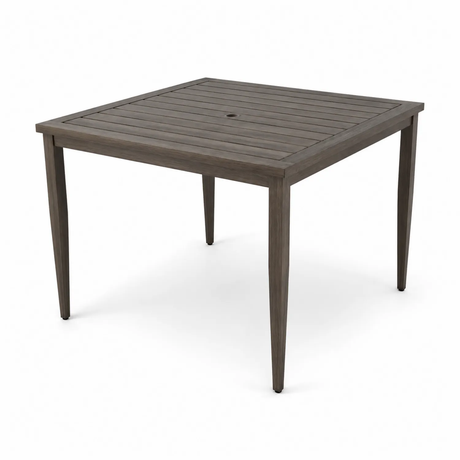 Mesa cuadrada de madera para exterior 90x90x75 cm Marrón