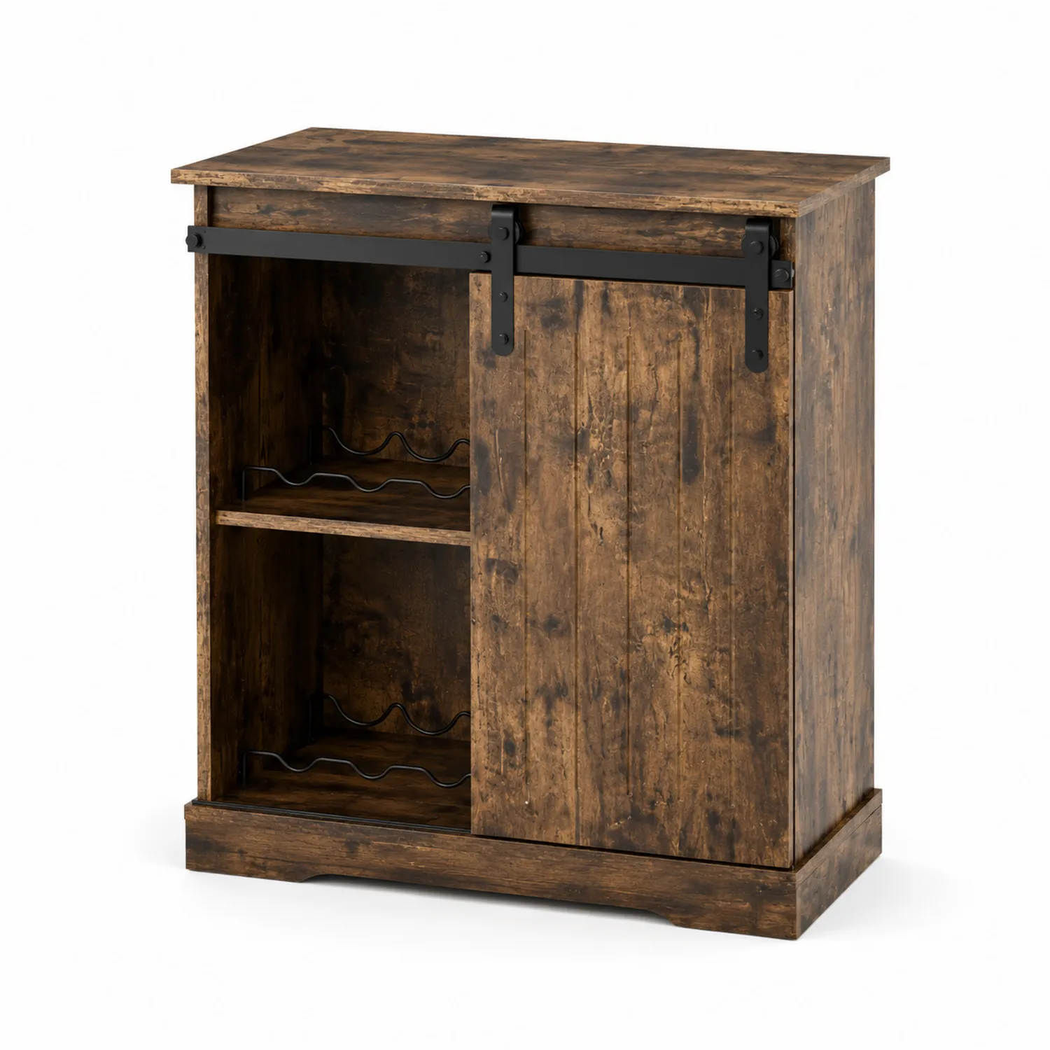 Armario de madera con puerta corredera para vino