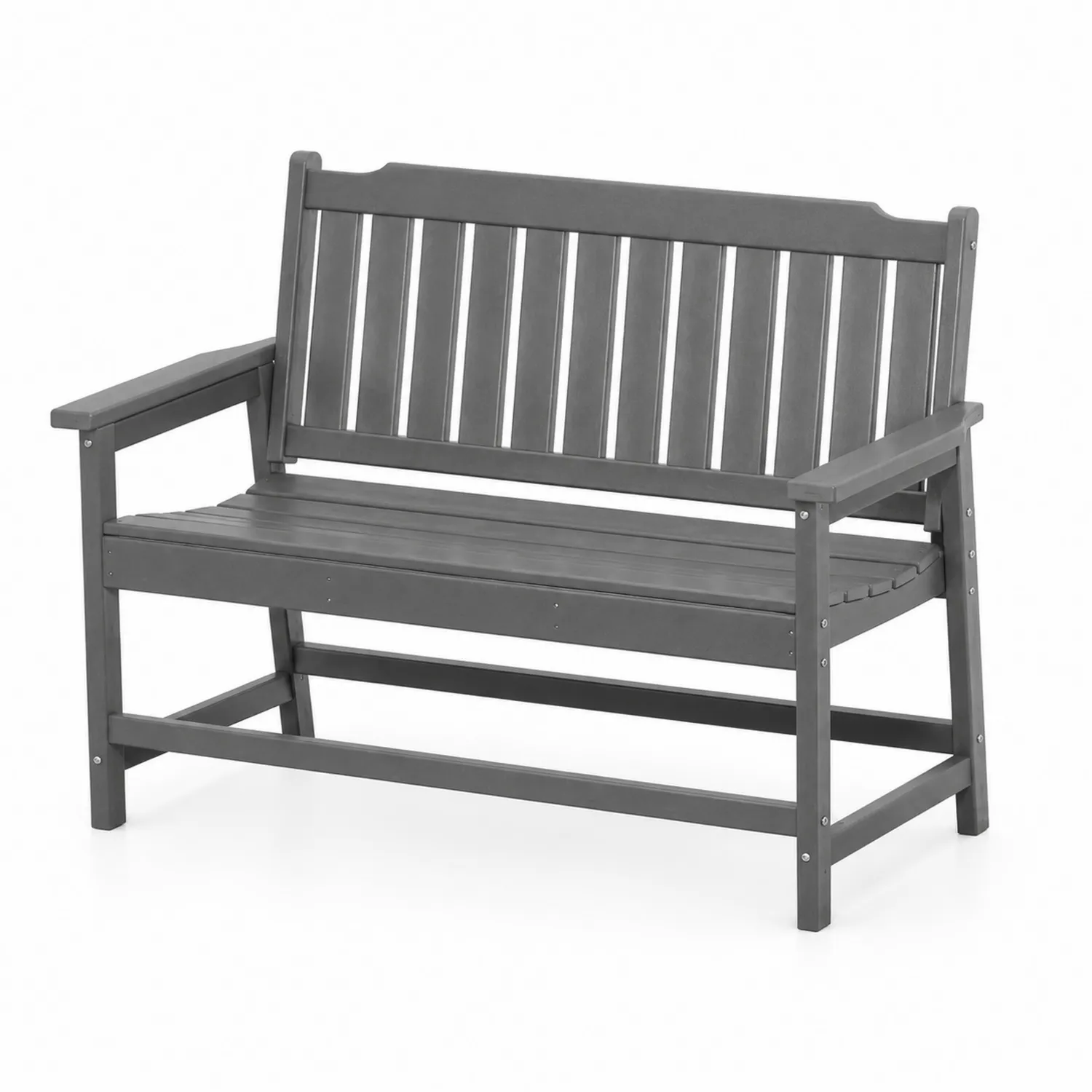 Banco de madera gris para exteriores 120cm