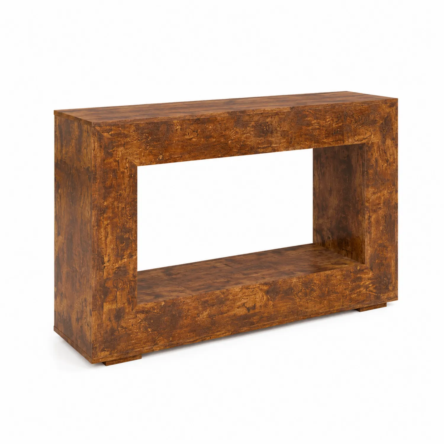 Mesa consola rectangular de madera color Marrón