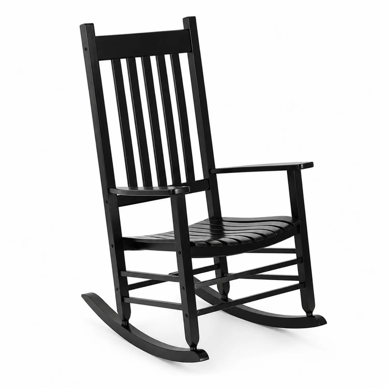 Silla mecedora de madera negra