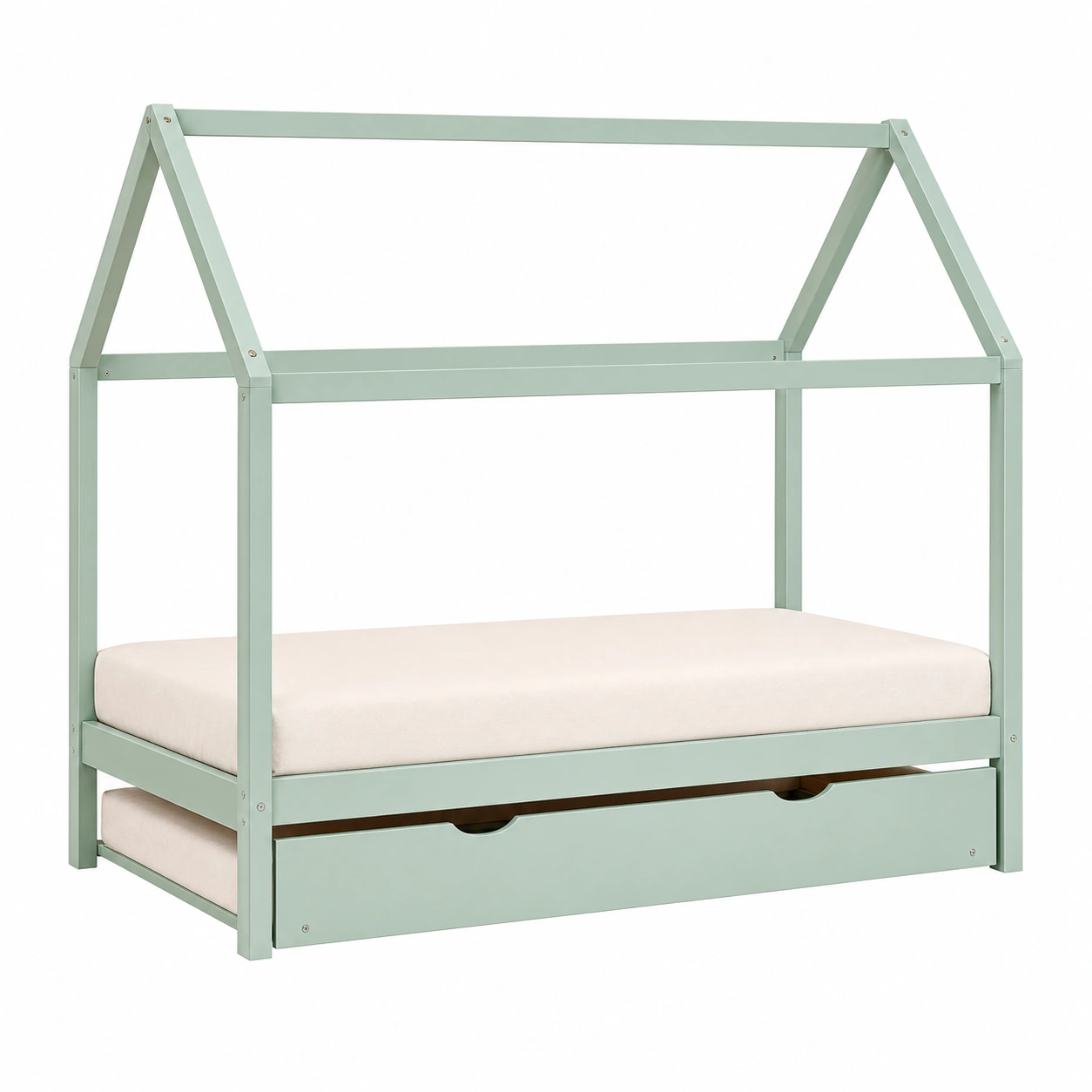 Cama infantil estilo casa Nordic Mint-SelviaLiving