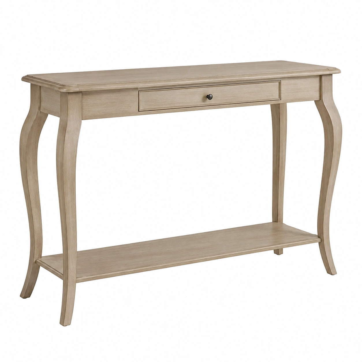 Mesa Consola Clasica de Madera con Cajon y Estante Inferior-SelviaHome
