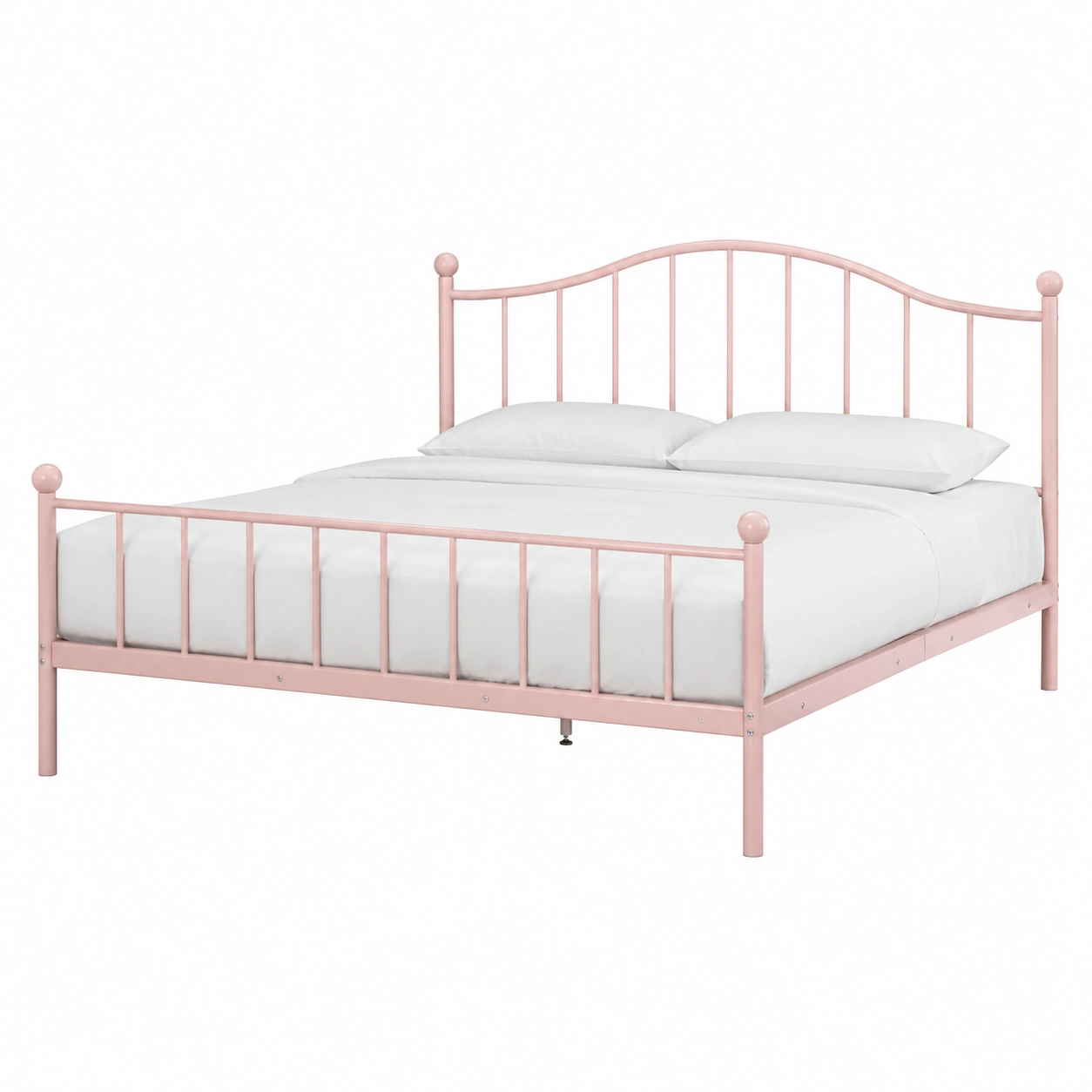 Cama Metalica Minimalista Rosa Pastel Queen Size-SelviaHome