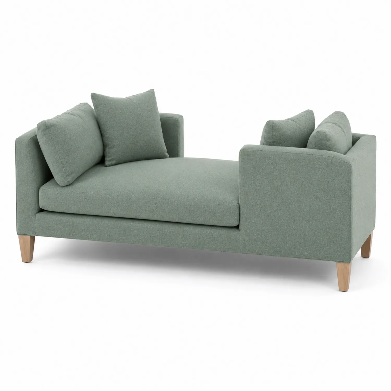 Chaise Longue Tessuto Verde Chiaro