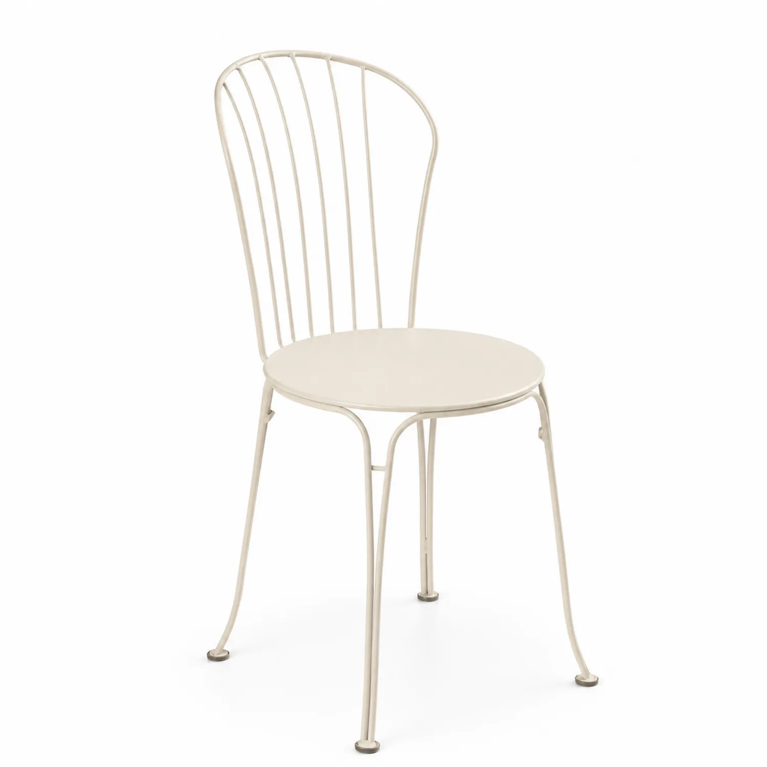 Sedia in metallo beige Ø40cm