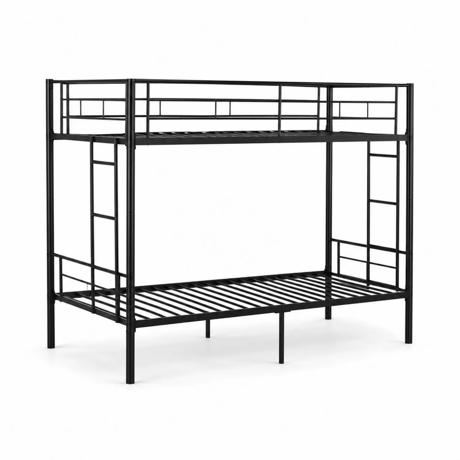 Letto a castello in metallo nero 200x90 cm