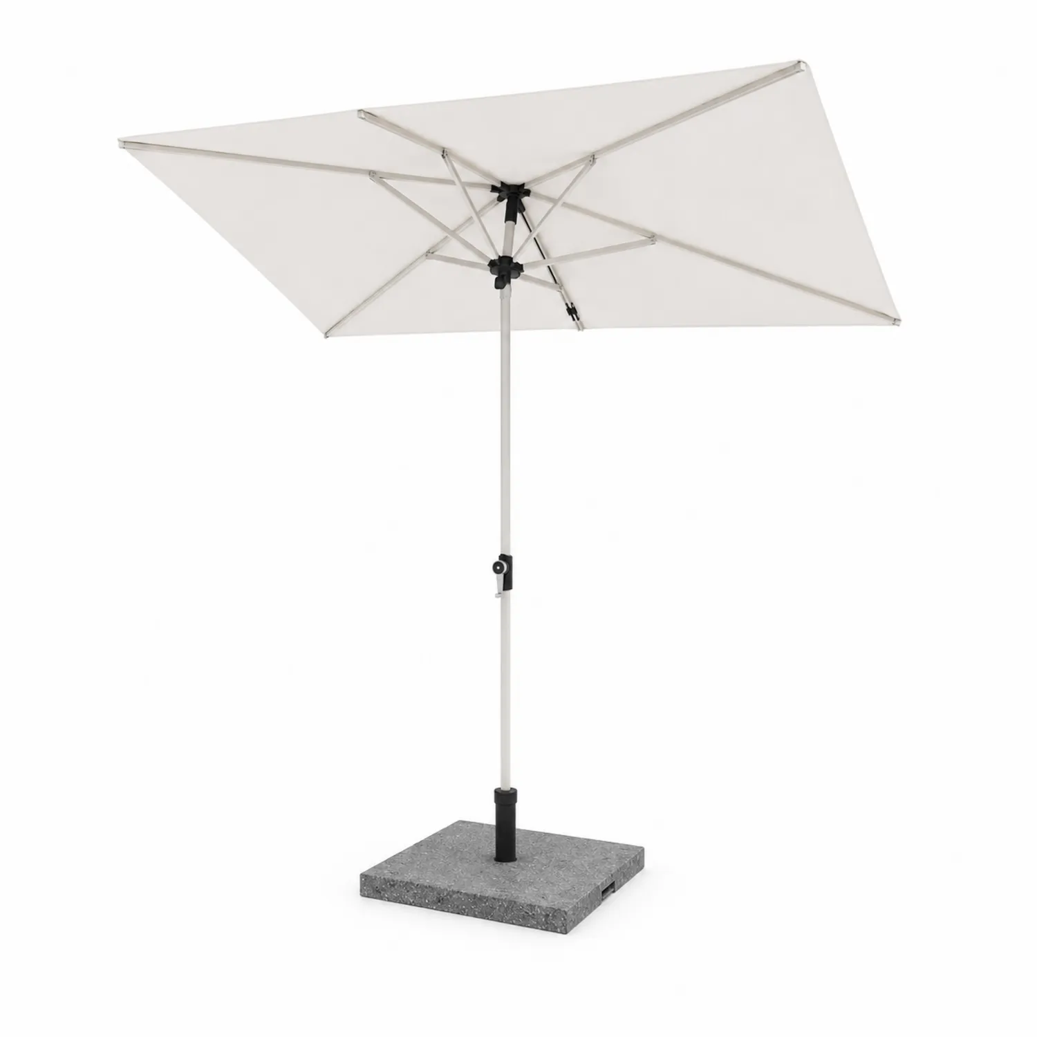 Ombrellone Rettangolare in Alluminio con Base 200x150cm