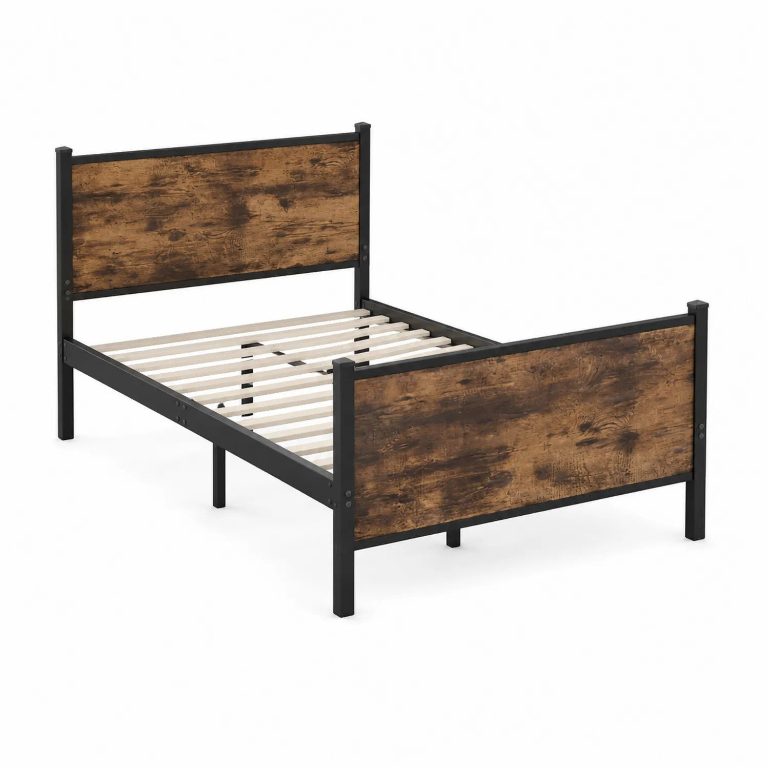 Letto Singolo in Metallo e MDF 200x90 cm