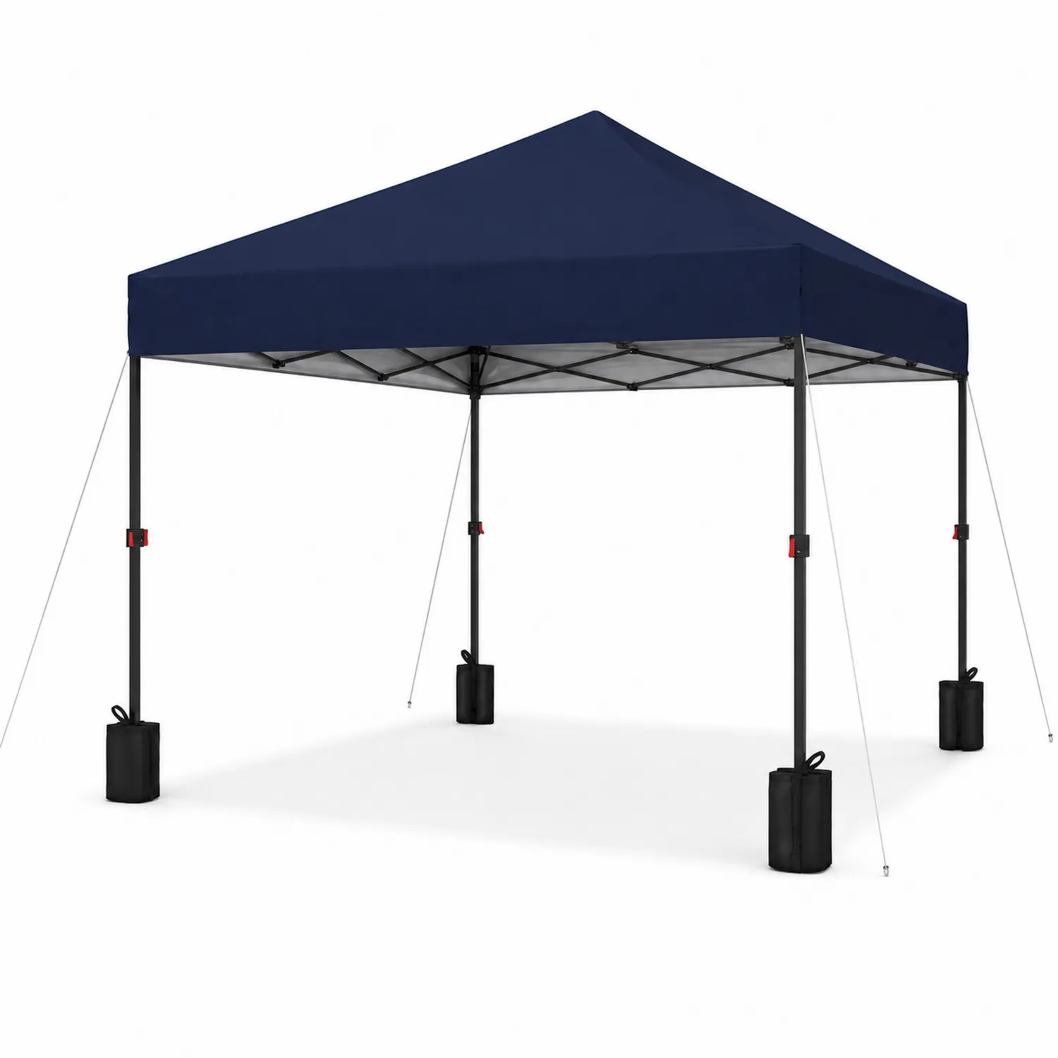 Gazebo pieghevole 3x3 m in acciaio con tetto in poliestere Blu